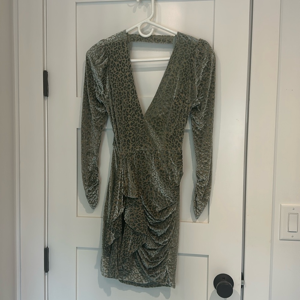 Velvet Leopard Mini Dress